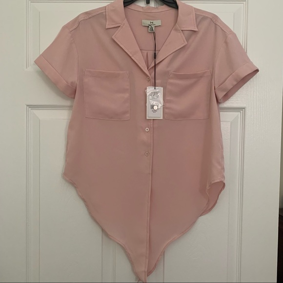 H by Halston Tops - NWT Halston button down tie shirt